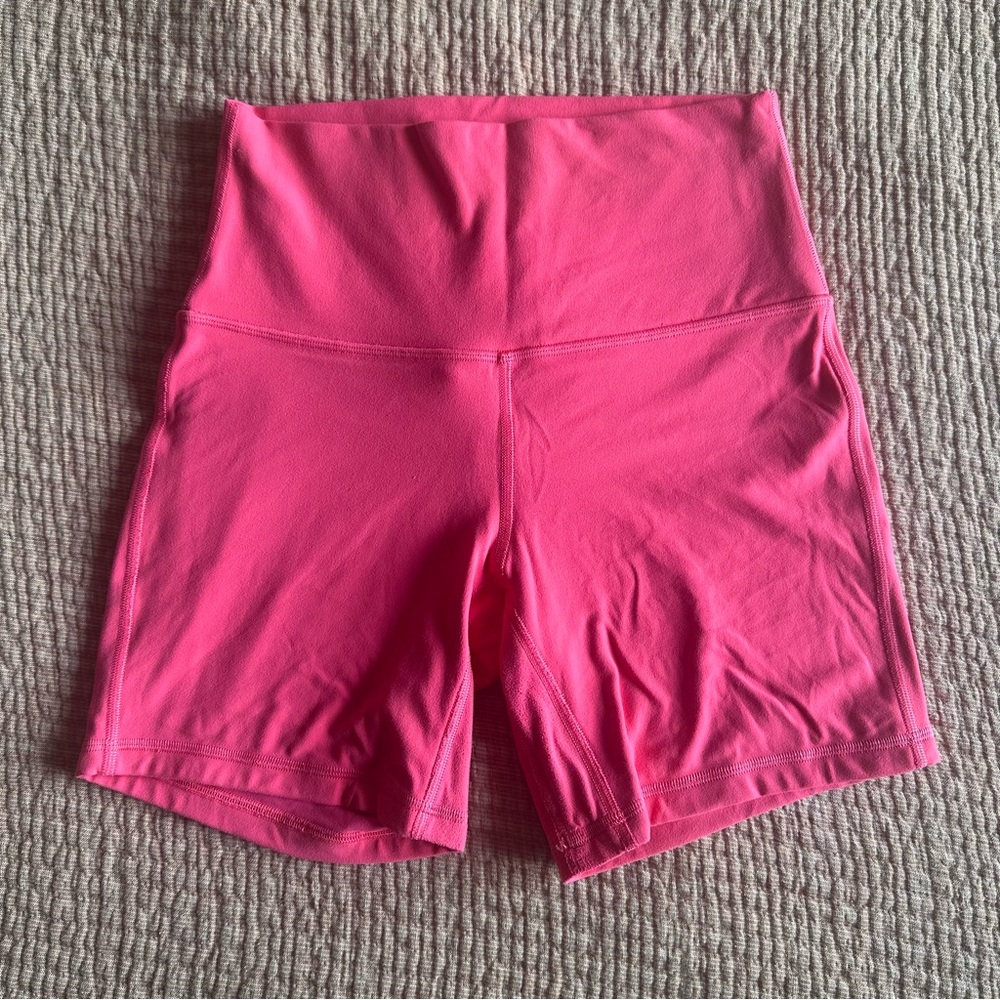 Lululemon Align High-Rise Short 6" Size 6 Biker Short Lip Gloss Hot Pink